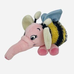 RARE Disney Theme Parks Winnie the Pooh Pink Heffalump Bee Plush Bean Bag Toy